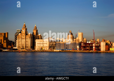 Construction of the new Ferry Terminal at Pier Head Liverpool Merseyside England Stock Photo