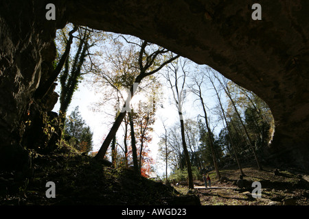 Alabama Marshall County,Grant,Cathedral Caverns State Park,public land,recreation,cave entrance,visitors travel traveling tour tourist tourism landmar Stock Photo