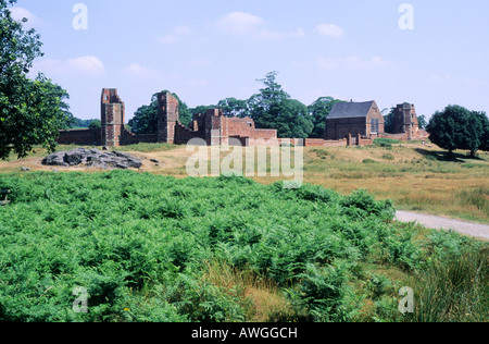 Bradgate House Bradgate Park Leicestershire UK England ruins home of Lady Jane Grey English history travel historical Stock Photo