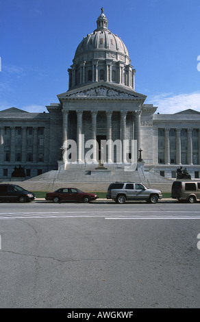 USA, Missouri, Jefferson City, Missouri state Capitol, Romanesque Renaissance Stock Photo