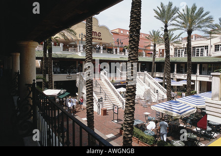 USA, Florida, Miami, CocoWalk mall in heart of Coconut Grove Village Stock Photo