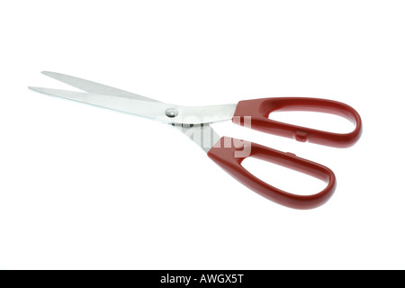 A pair red scissors isolated on white background Stock Photo