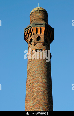 Old Chimney From The Industrial Revolution In Vapor Vell, Sants Stock 