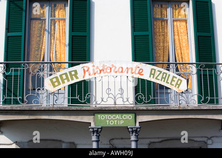 Bar in Tremezzo Lake Como Italy Stock Photo