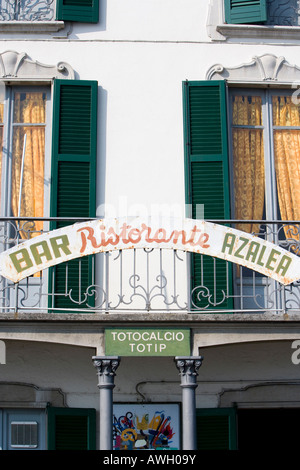 Bar in Tremezzo Lake Como Italy Stock Photo