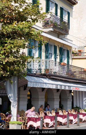 Bar in Tremezzo Lake Como Italy Stock Photo