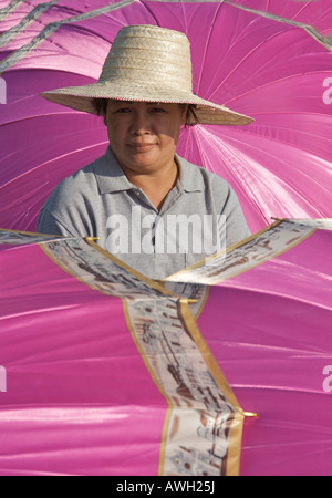 Chiang Mai woman seller in Market meat stall Thailand Stock Photo - Alamy