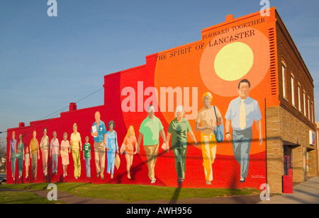 Mural on building Lancaster South Carolina USA Stock Photo