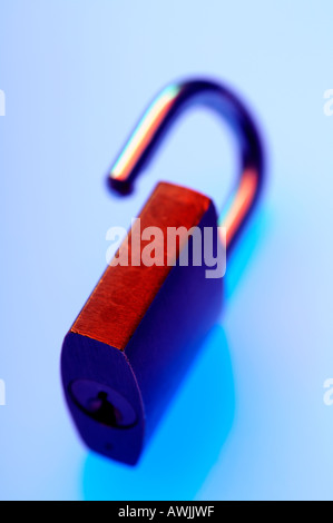 Open padlock Stock Photo