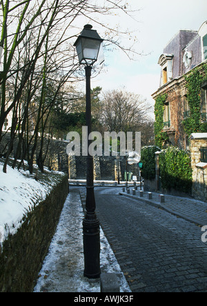 France, Paris, street in Montmartre Stock Photo