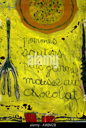 Painterly image of food and description. Stock Photo