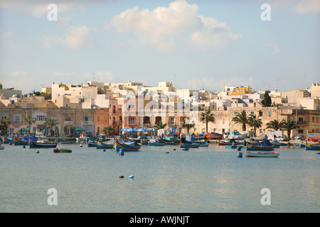 Malta the fishing village of Marsaxlokk Stock Photo