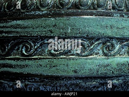 Carved swirl motif, close-up Stock Photo