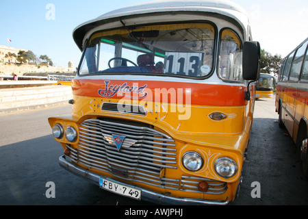 A traditional bus in Valletta Malta Stock Photo