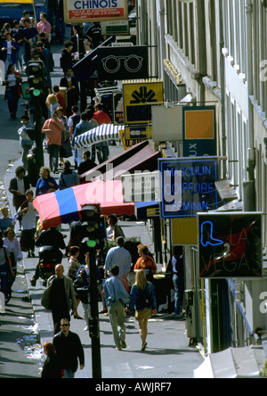 Busy sidewalk Stock Photo