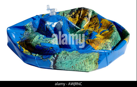 Deflated inflatable globe Stock Photo - Alamy