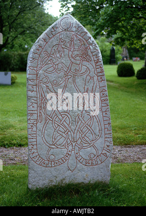 Sweden, runestone Stock Photo