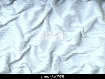 White fabric, close-up, full frame Stock Photo