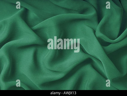 Green chiffon, close-up, full frame Stock Photo