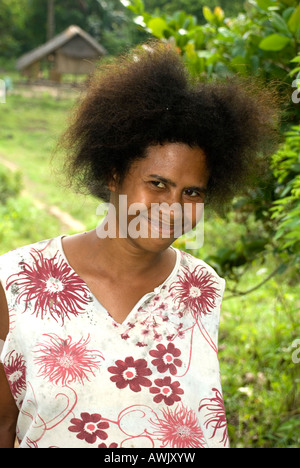 philippines guimaras woman at ati village Stock Photo