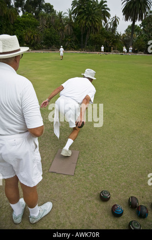 People bowling San Diego, Lawn Bowling Club California, USA Stock Photo ...