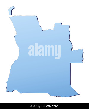 3d Angola color map illustration white background isolate Stock Photo ...