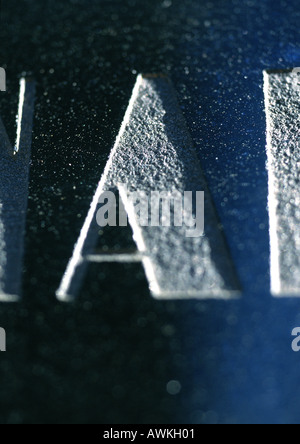 A, text, painted. Stock Photo