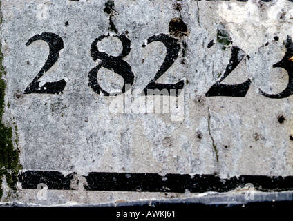 28223 text on concrete, painted. Stock Photo