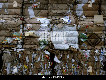 Bundled waste paper Stock Photo