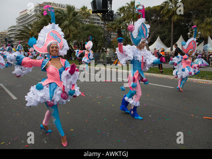 Dancers at the Nice Carnaval 2008 Stock Photo