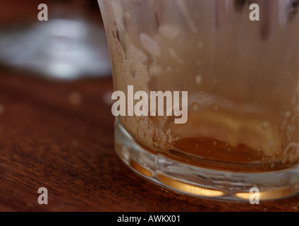 Dirty glass, extreme close-up Stock Photo