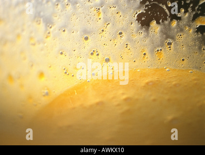 Beaten eggs in bowl, extreme close-up Stock Photo