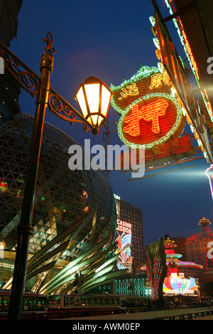 Casino neons, Macau Stock Photo