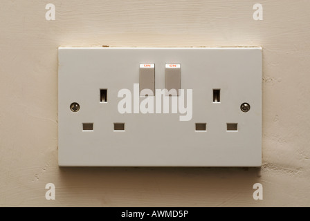 Domestic electricity power socket Stock Photo