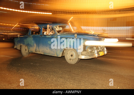 American vintage car, Malecon, Havana, Cuba, Caribbean Stock Photo