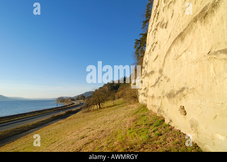 Sandstone rock on the shores of Lake Constance, Baden-Wuerttemberg, Germany, Europe Stock Photo