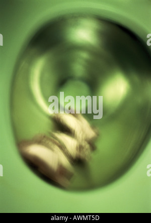 Toilet bowl, close up, blurred Stock Photo