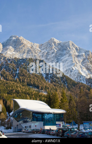 Tiroler Zugspitzbahn, gondola lift going up to Mt. Zugspitze, Ehrwald, Austria, Europe Stock Photo