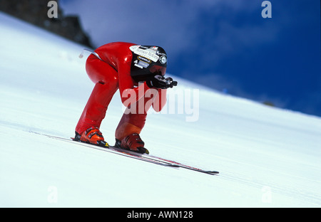 Nigel Brockton Great Britain Team in competition at Les Arcs Speed Skiiing Stock Photo