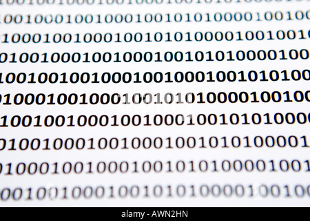Bit code, computer data stream Stock Photo