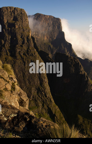 Landscape to Amphitheatre in Drakensberg mountain, South Africa Stock ...