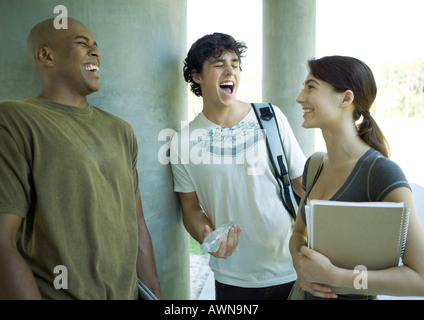College students laughing Stock Photo