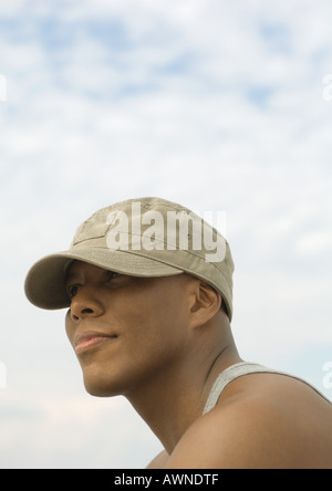 Man wearing cap, portrait Stock Photo