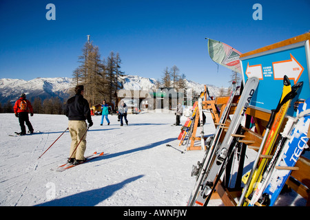 Sportinia Sauze d Oulx Piemonte Italy Stock Photo