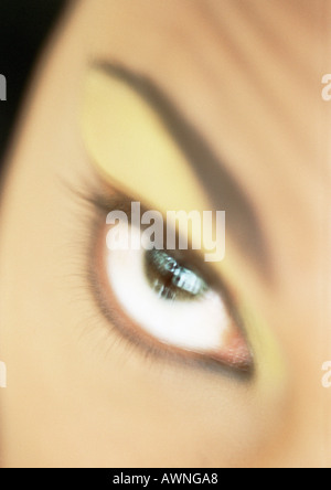 Woman's eye looking up, close-up Stock Photo