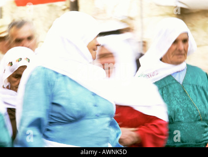 Israel, Jerusalem, women wearing headscarves. Stock Photo