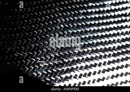 Cloth of woven carbon filaments Stock Photo