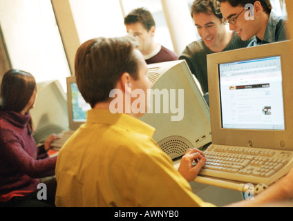 People using computers Stock Photo