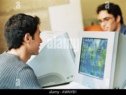 People using computers Stock Photo