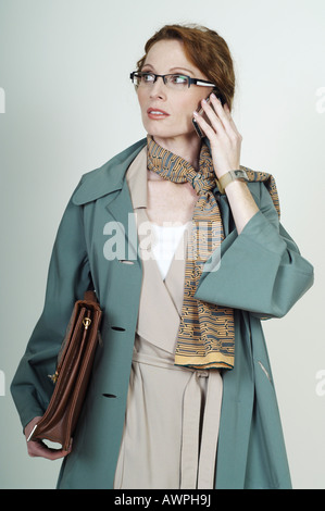Businesswoman wearing glasses